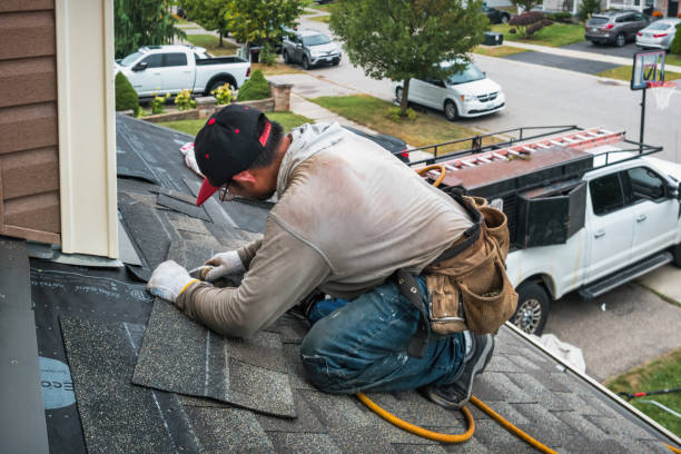 Professional Flat Roof Repair technician working in Brookfield, OH